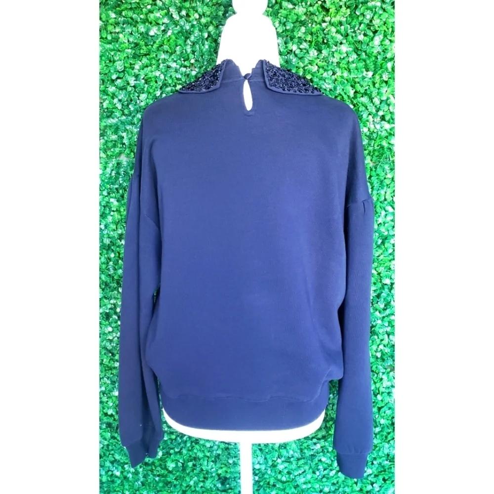 5. J.Crew Crewneck sweatshirt with crystal-embellished collar